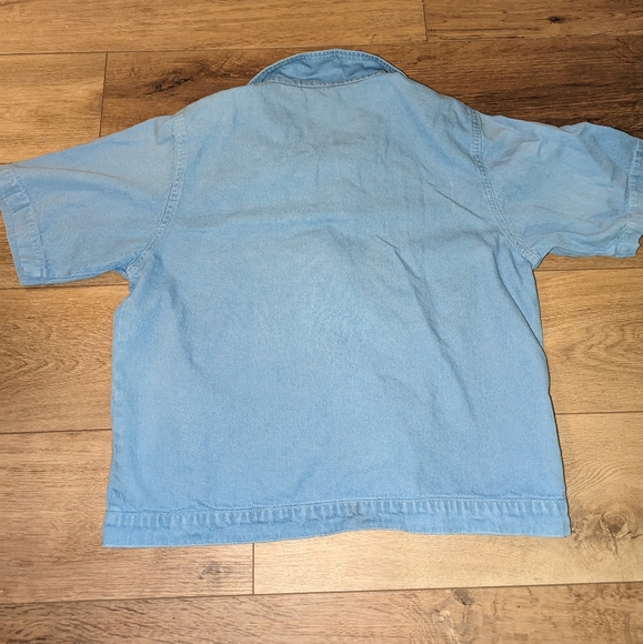 Vintage Embroidered Jean Denim Dress & Button Up Top 2 Piece Set Outfit Large - Picture 7 of 13